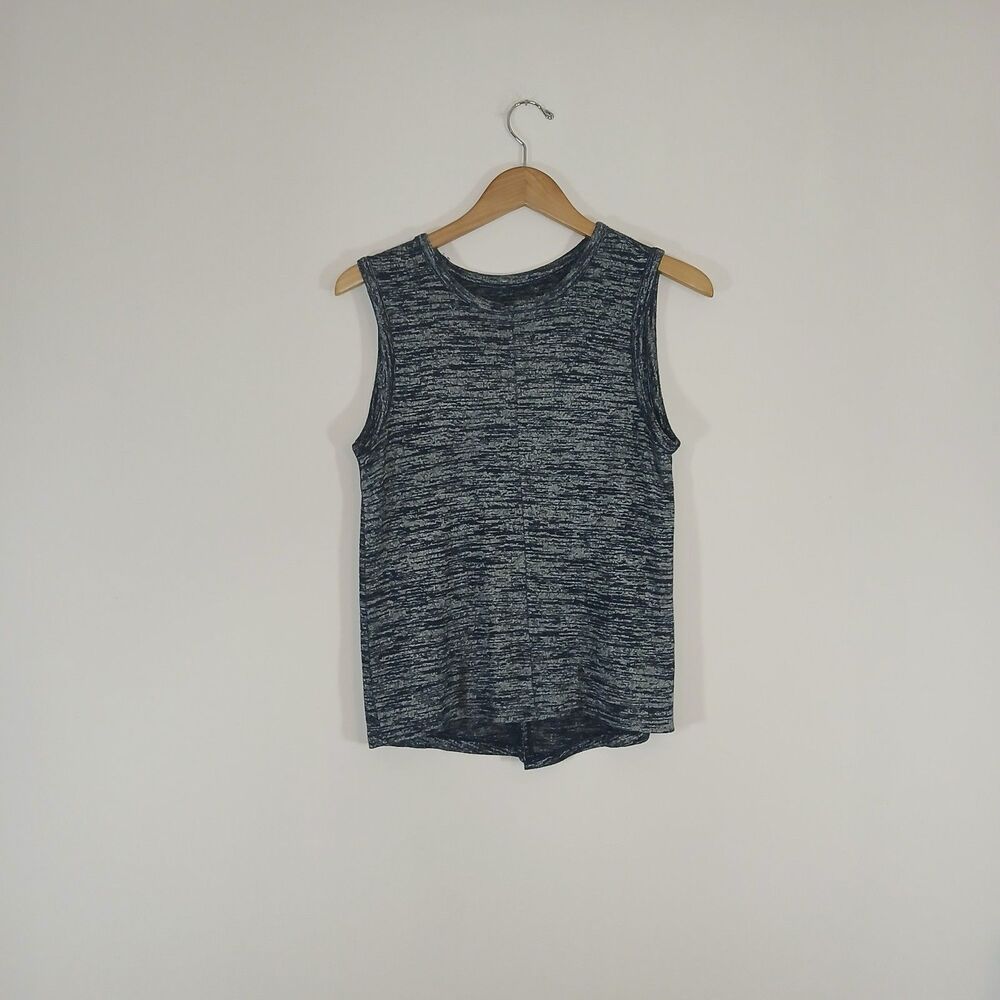 Rag & Bone Blue Gray Open Back Tank Top S Casual Chic Quiet Luxury Minimalist